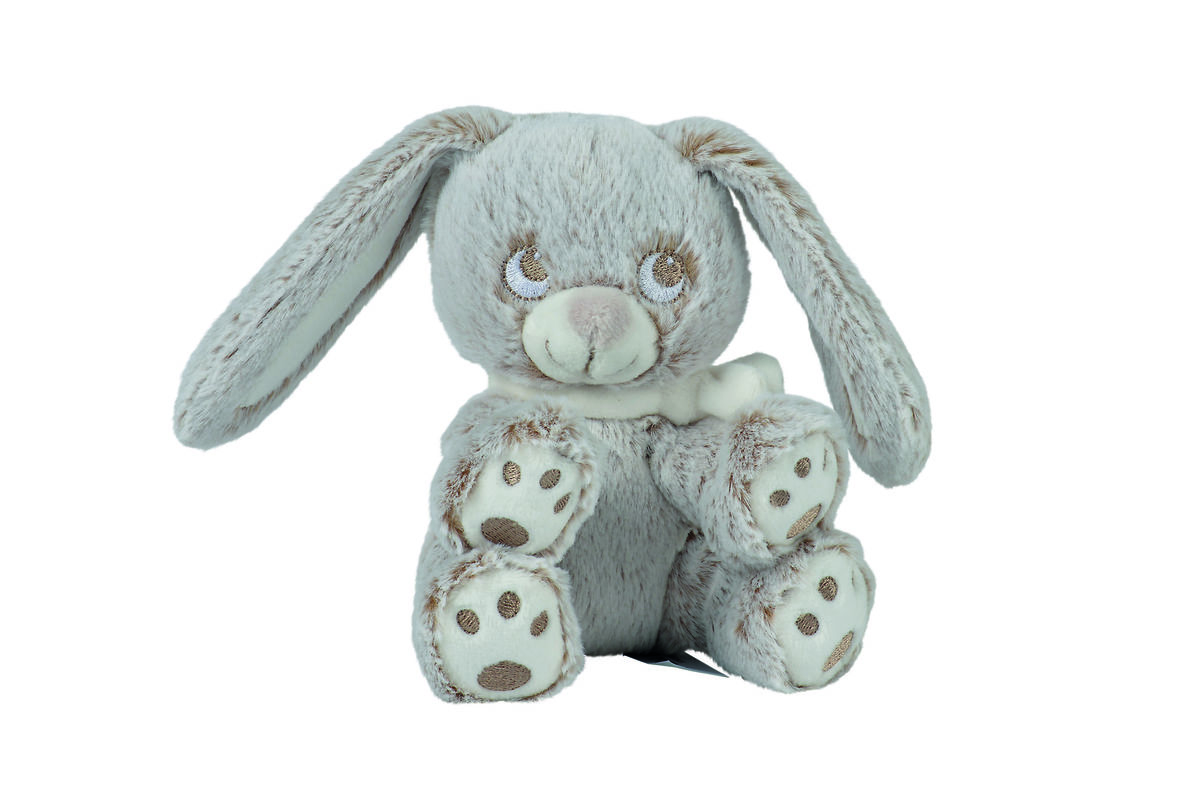  louis soft toy rabbit grey white scarf 15 cm 